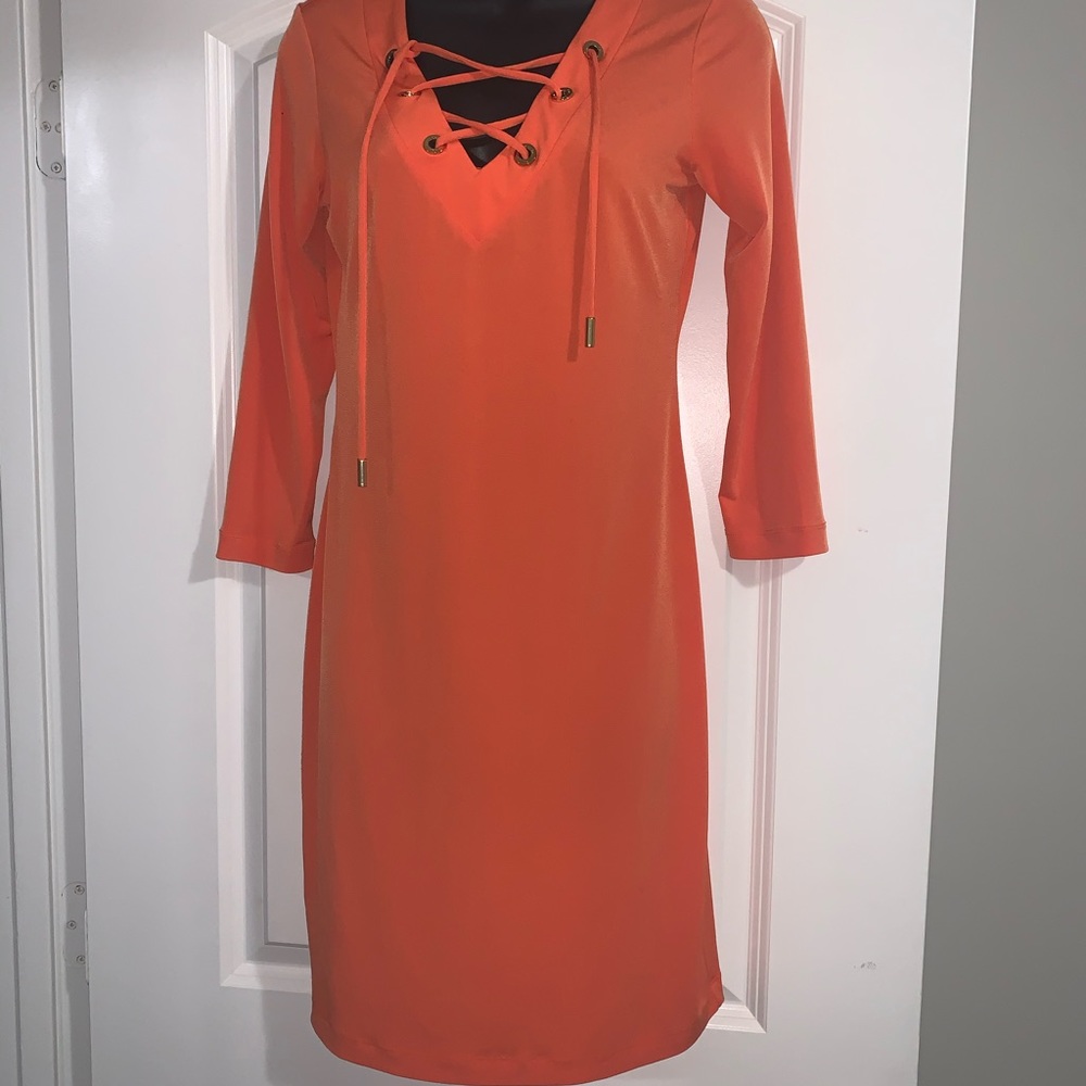 Calvin Klein orange dress